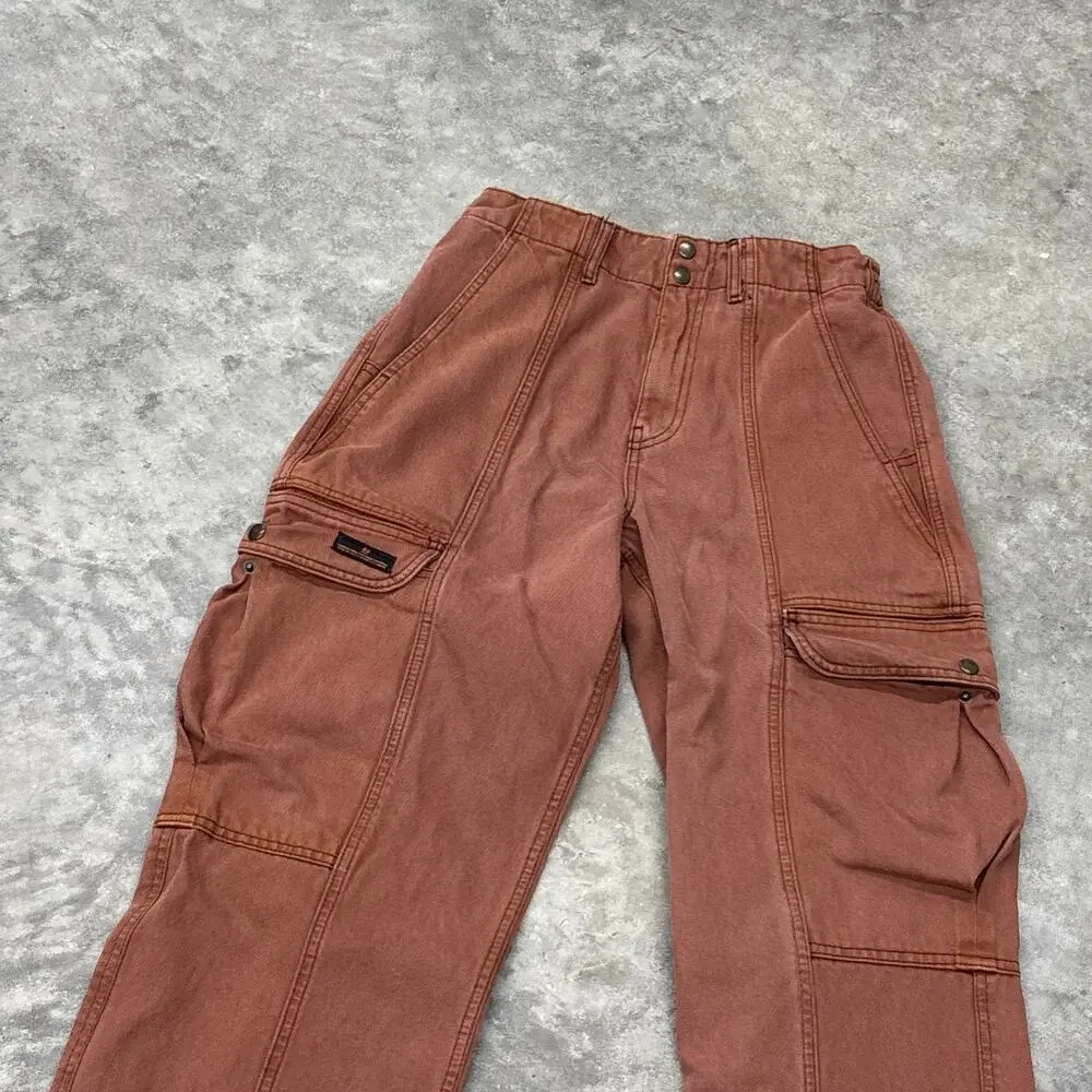 Urban Outfitters BDG Brown High Rise Baggy Cargo Trousers Cargo Pants Size 28 - Picture 2 of 10